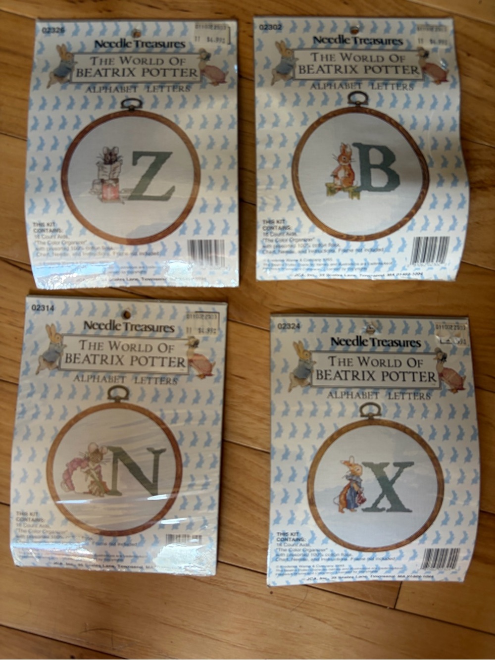 NEW The World Of Beatrix Potter Alphabet Letters Cross Stitch CHOOSE 1
